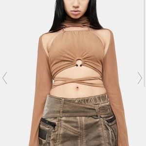 NWT darker wavs mesh shrug